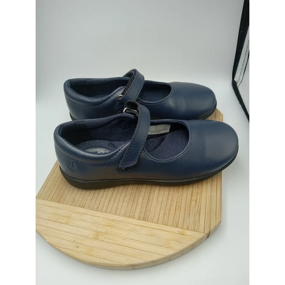 Hush Puppies Girl Shoes 12 Wide Lexi Navy Blue Leather School‎ or Formal